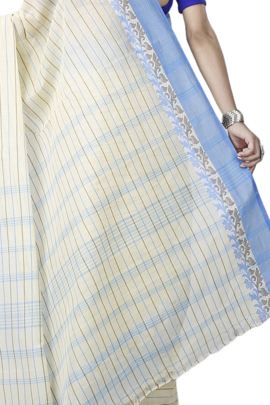 Sky Blue Pure Cotton Subha Tant Saree (1084)